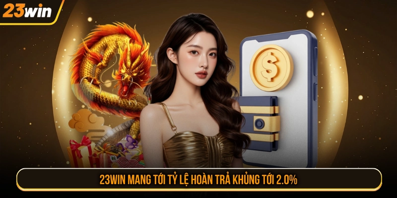 23WIN mang tới tỷ lệ hoàn trả khủng tới 2.0%