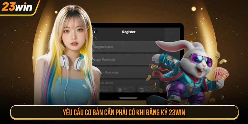 Yêu cầu cơ bản cần phải có khi đăng ký 23WIN